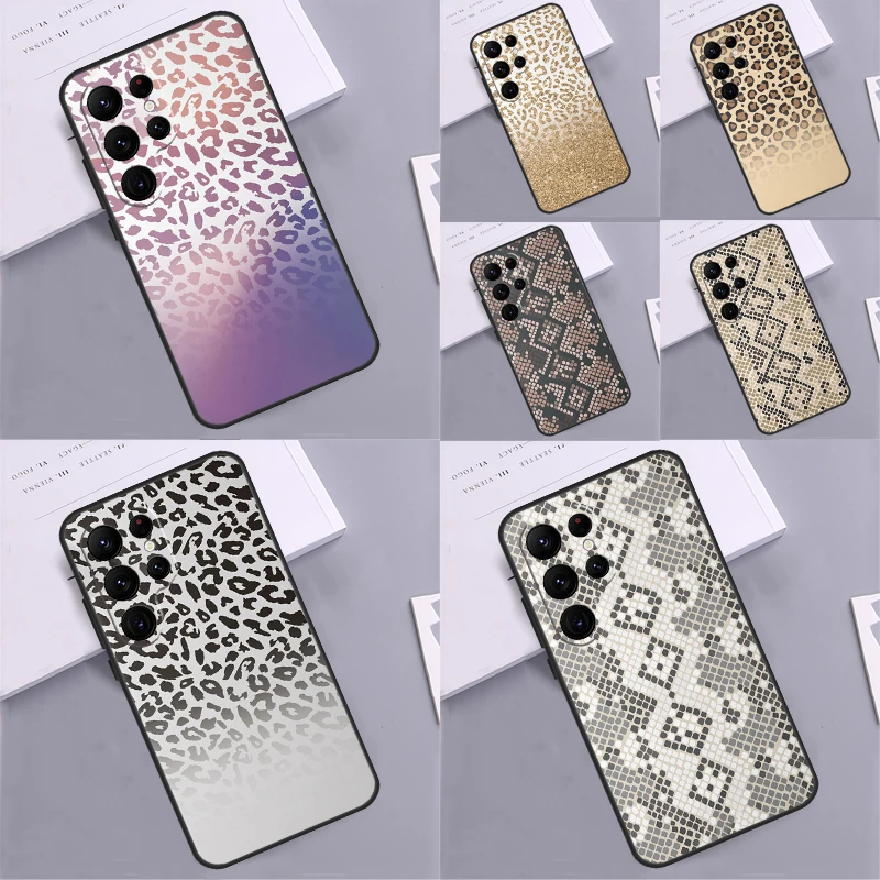 Animal Print Ombre Tiger Snake Case For Samsung Galaxy S23 S22 Ultra S20 S21 FE S9 S10 Note 10 Plus Note 20 Ultra Cover