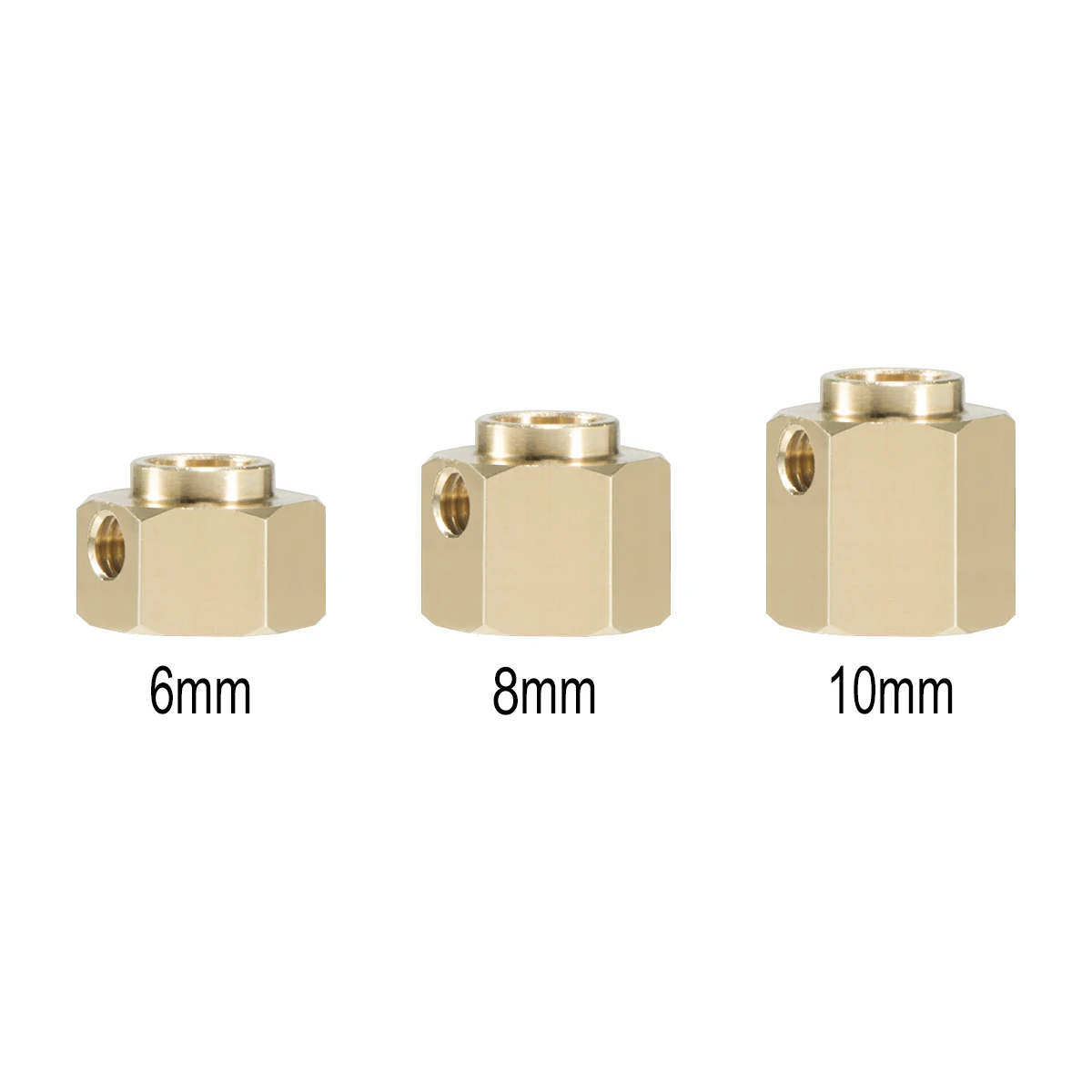 4 قطعة 6 مللي متر 8 مللي متر 10 مللي متر النحاس توسيع محور عجلات عرافة تمديد محول ل 1/10 RC الزاحف TRX4 TRX6 ترقية أجزاء الملحقات #3