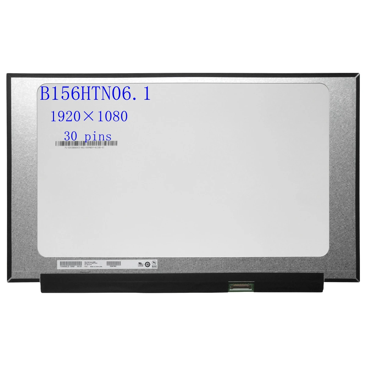 

15.6inch 30pins EDP FHD slim LED LCD Screen Display NT156FHM-N61 NT156FHM-N62 B156HTN06.1 1920*1080 45% NTSC