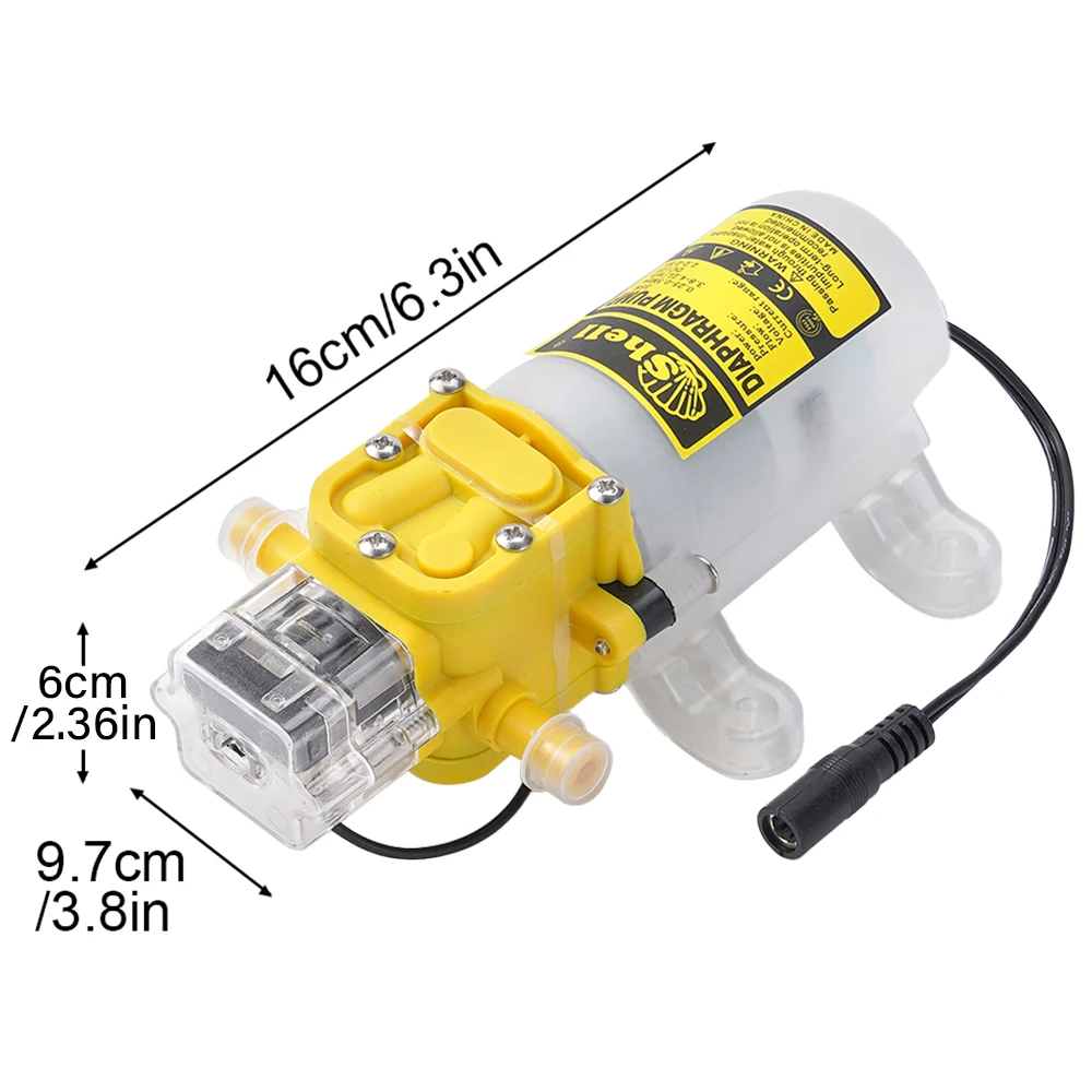 DC 12V/24V 30W Miniature Diaphragm Water Pump High Pressure Diaphragm Self Priming Pump For Water Purifier/Car Wash Micro Pump