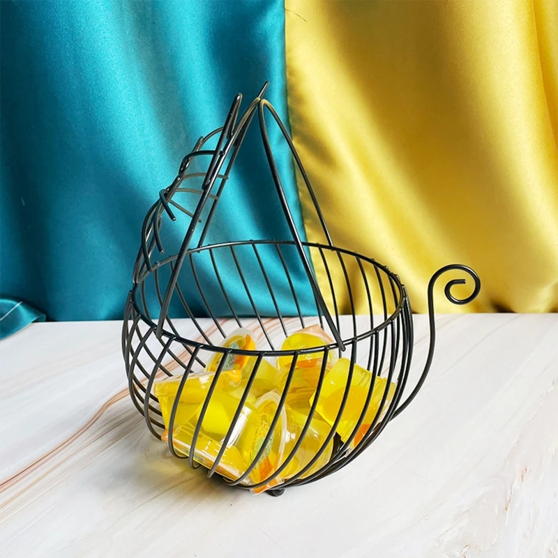 Sáng Tạo Cho Hình Mèo Cà Phê Viên Giỏ Chứa Đồ Rỗng Đồng Hồ Nam Sắt Người Tổ Chức Cho Gia Đình Cafe Khách Ăn Ăn Thả Vận Chuyển
