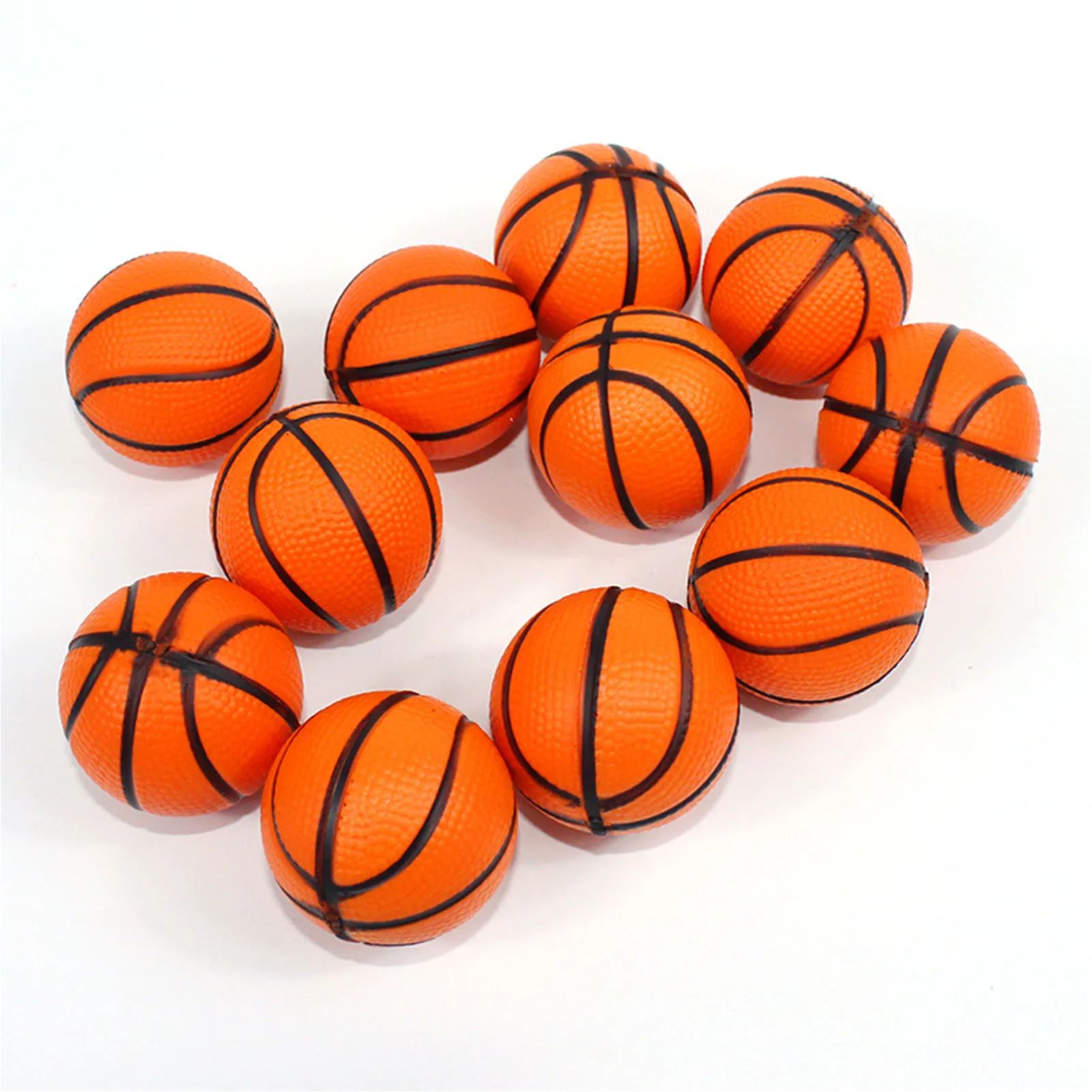 Mini pelotas antiestrés de espuma PU para niños, juguetes de descompresión de baloncesto elásticos suaves, presión de ventilación, 4cm, 12 Uds.