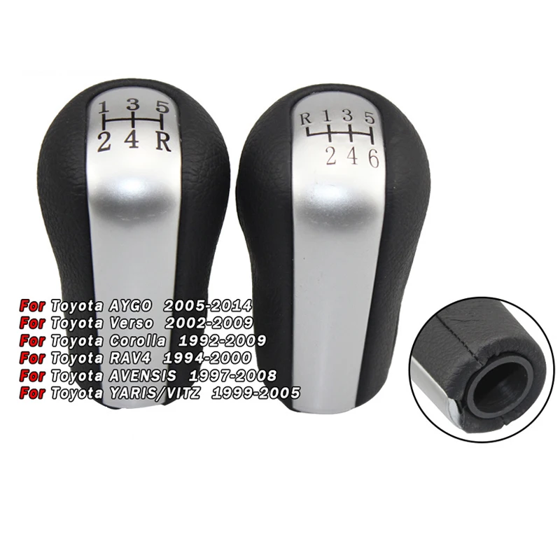 

5/6 Speed Gear Shift Knob for Toyota YARIS/VITZ 1999-2005 -Car Transmission Lever, Durable Auto Shifter Accessories 2004 2003