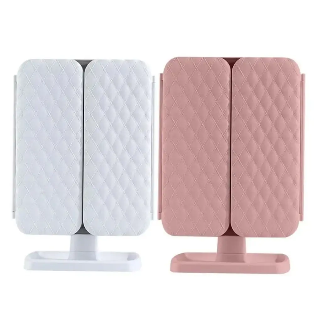 3X/2X/1X Vergrotingen Cosmetische Spiegel 180 °   Verstelbare rotatie 3-panelen make-uptafelspiegel Groothoek opvouwbare make-upspiegel