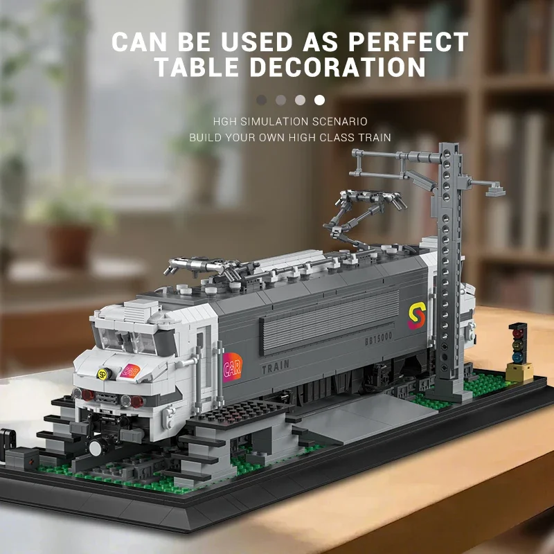 2053PCS BB15000 Mainline Locomotiva Elettrica Treno Building Block Mattoni Modello di Montaggio FAI DA TE Puzzle Giocattoli Regalo di Natale Per Bambini 66803