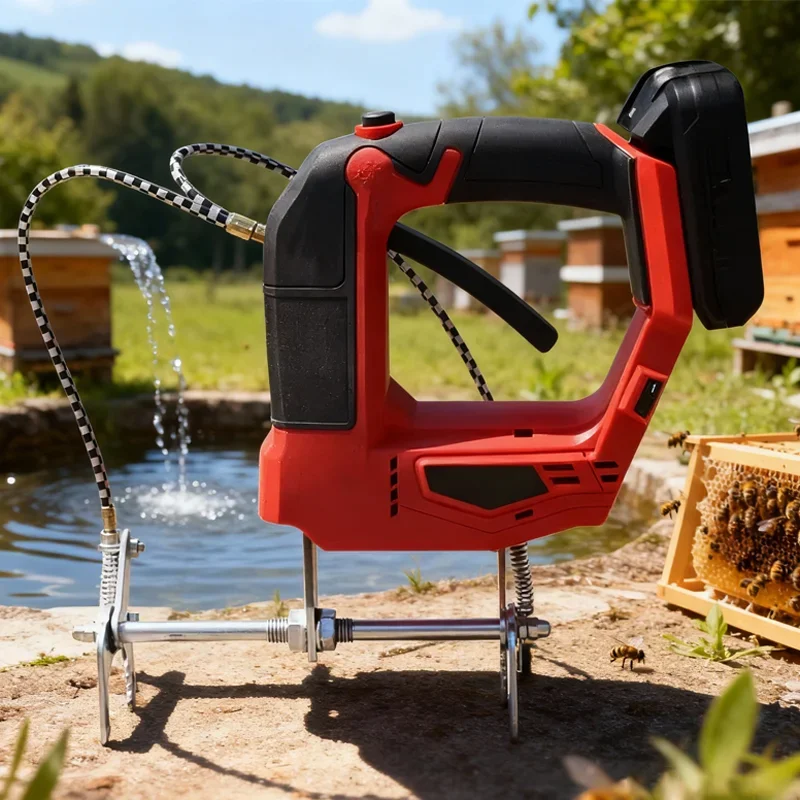 Agitador de abejas inalámbrico eléctrico, Motor sin escobillas, pelador de cables de panal, herramienta de apicultura recargable para marco de miel, apriete de cables