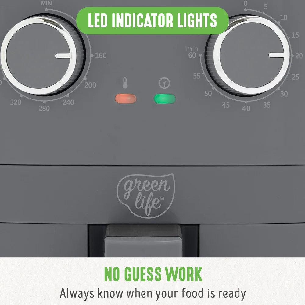 4.5QT 에어 프라이어 비 스틱 세라믹 주방 기기(LED 표시 등 포함) 간편한 슬라이드 서랍 쿨 터치 핸들