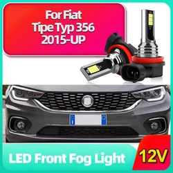 2x For Fiat Tipo Typ 356 2015-Up For Fiat Egea Dodge Neon LED H8 H11 Driving Fog Light Bulbs 12V Replacement 6000K White Foglamp