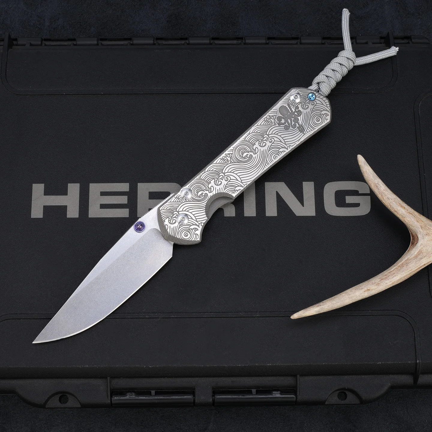 سكين قابل للطي بمقبض من سبائك التيتانيوم، شفرة عالية الصلابة، سكين قابل للطي محمول في الهواء الطلق، سكين جيب EDG، هدية راقية #4