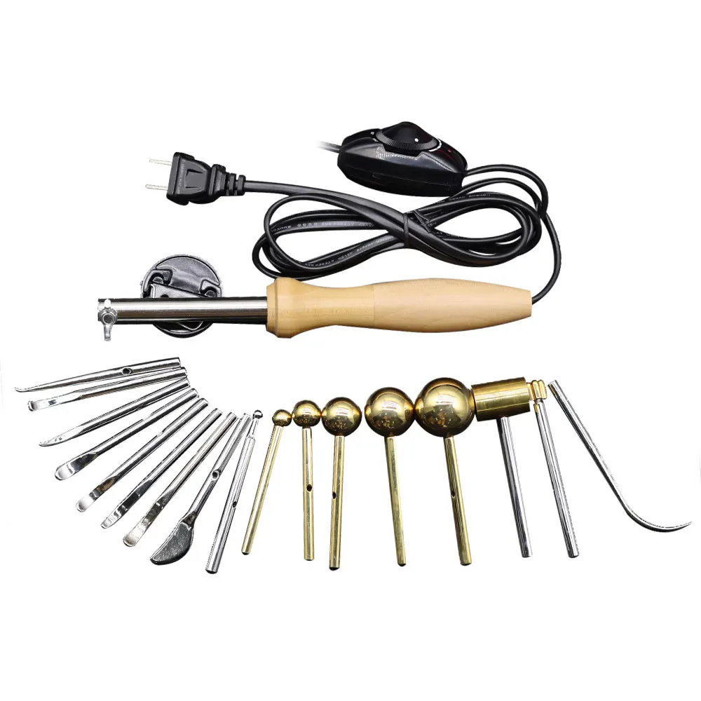 Cloth Fabric Flower Making Tools Set, 16 Heads+Soldering Iron with power Control