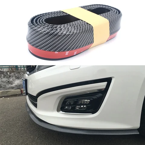 범용 탄소 섬유 자동차 앞 범퍼 립 사이드 스커트 프로텍터, BMW E90 골프 4 5 6 7 테슬라 모델 3 아우디 A3 파사트 B6 B8 Pe