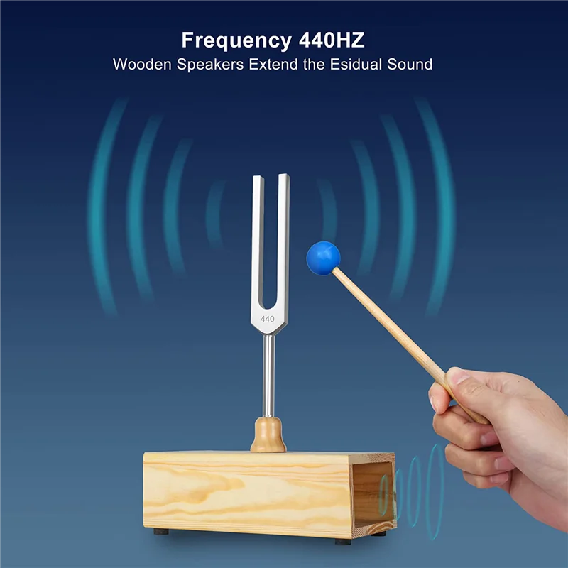 440HZ Tuning Fork,Tuning Fork Resonance Box,for Sound Therapy, Yoga, Meditation and Relaxation