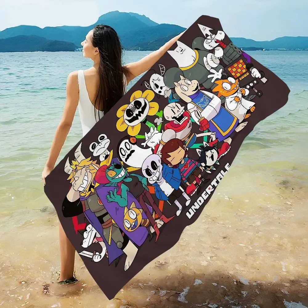 Adventure mini-games U-undertale Microfiber Blanket Quick Drying Beach Towels Oversized Printing Absorbent Pool Towel Blanket