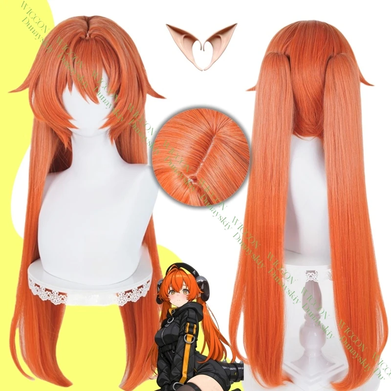 

ZZZ Orphie Косплей Парик 80 см Оранжевый хвостик Термостойкие синтетические волосы для женщин Костюмы Косплей Аниме Косплей Парик Хэллоуин