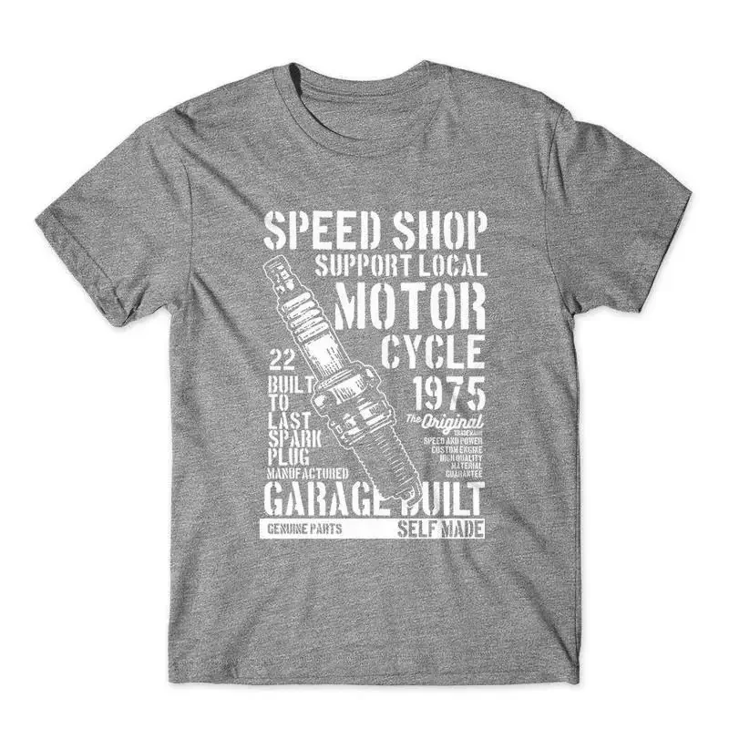 Spark Plug T Shirt Motorcycle 100 Cotton Premium New