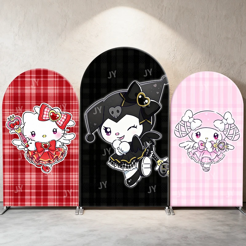 

Sanrio Characters Arch Backdrop Cover Cute Edgy Cartoon Style Birthday and Baby Shower Party Photo Booth Decor Props