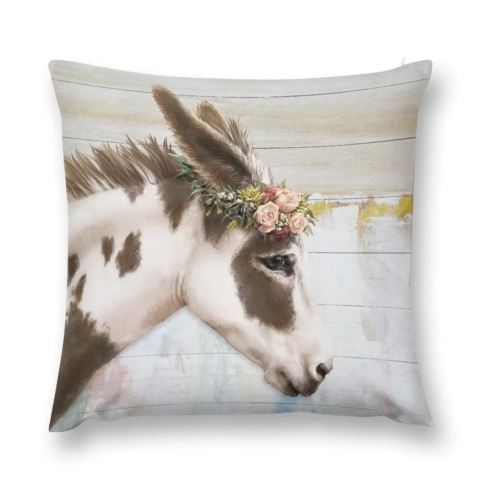 

Spotted Flower Donkey Painting Throw Pillow Sofas Covers christmas cushions covers Anime pillow