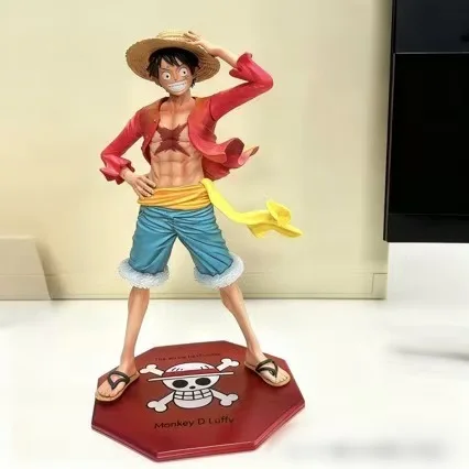 JT modelo figura de una pieza Luffy figura de acción sombrero de paja 24cm estatua de decoración de Luffy Anime Pvc juguetes de modelos coleccionables regalo