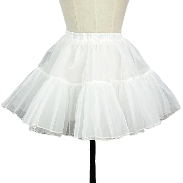 White Crinoline Girl Lolita Skirt Underskirt Big Hem Puffy Dress Accessories Sweet 36cm 40cm Cosplay Costume Tulle Petticoat