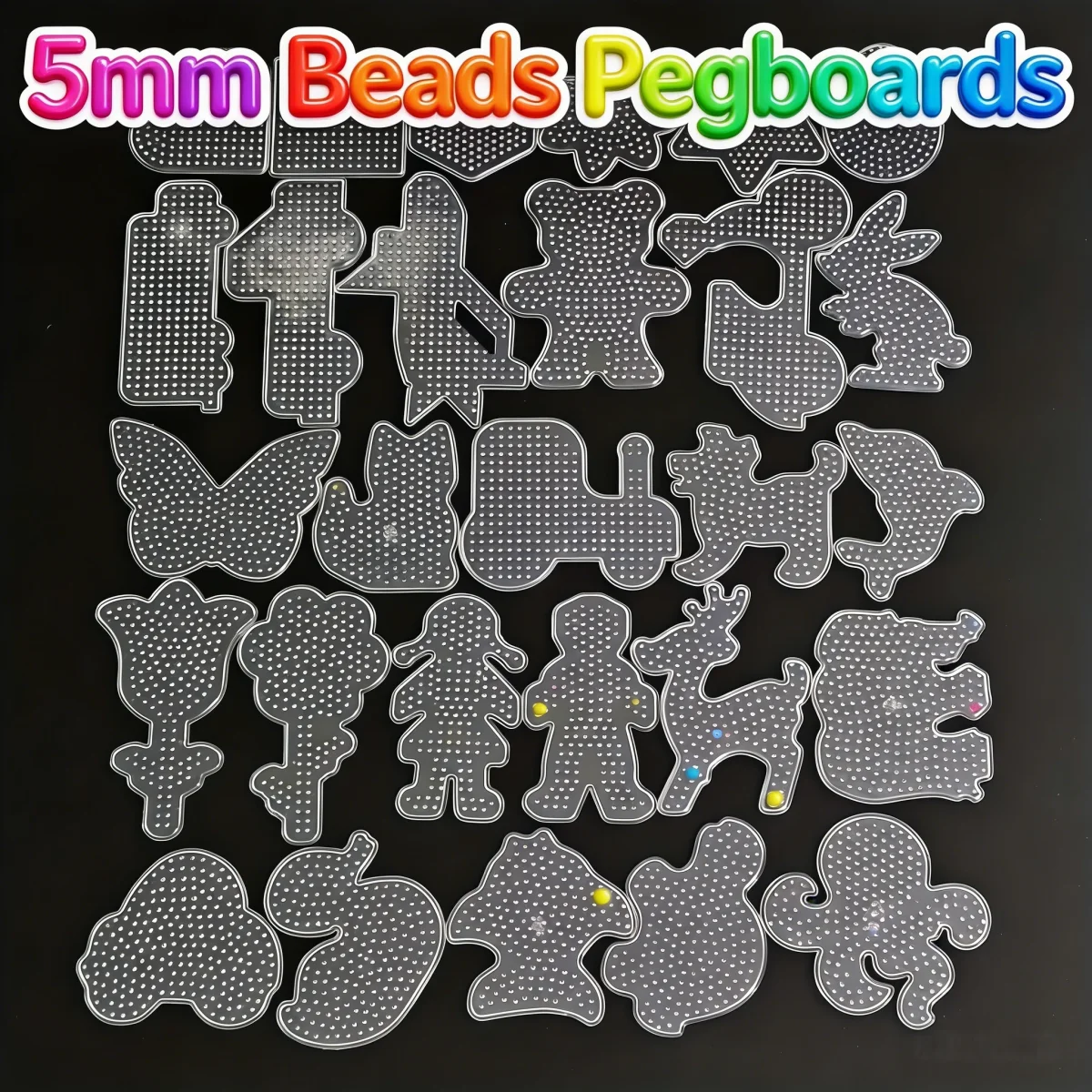 5mm Hama Beads Toy DIY Beads Tool Educational Tangram Jigsaw Puzzle Pegboard Art Template Kids Fuse Beads DIY Stencils Crafts