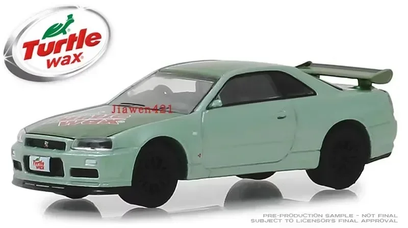 1:64 2000 Nissan Skyline GT-R (BNR34) modelo de coche de aleación de Metal fundido a presión, juguetes para colección de regalos