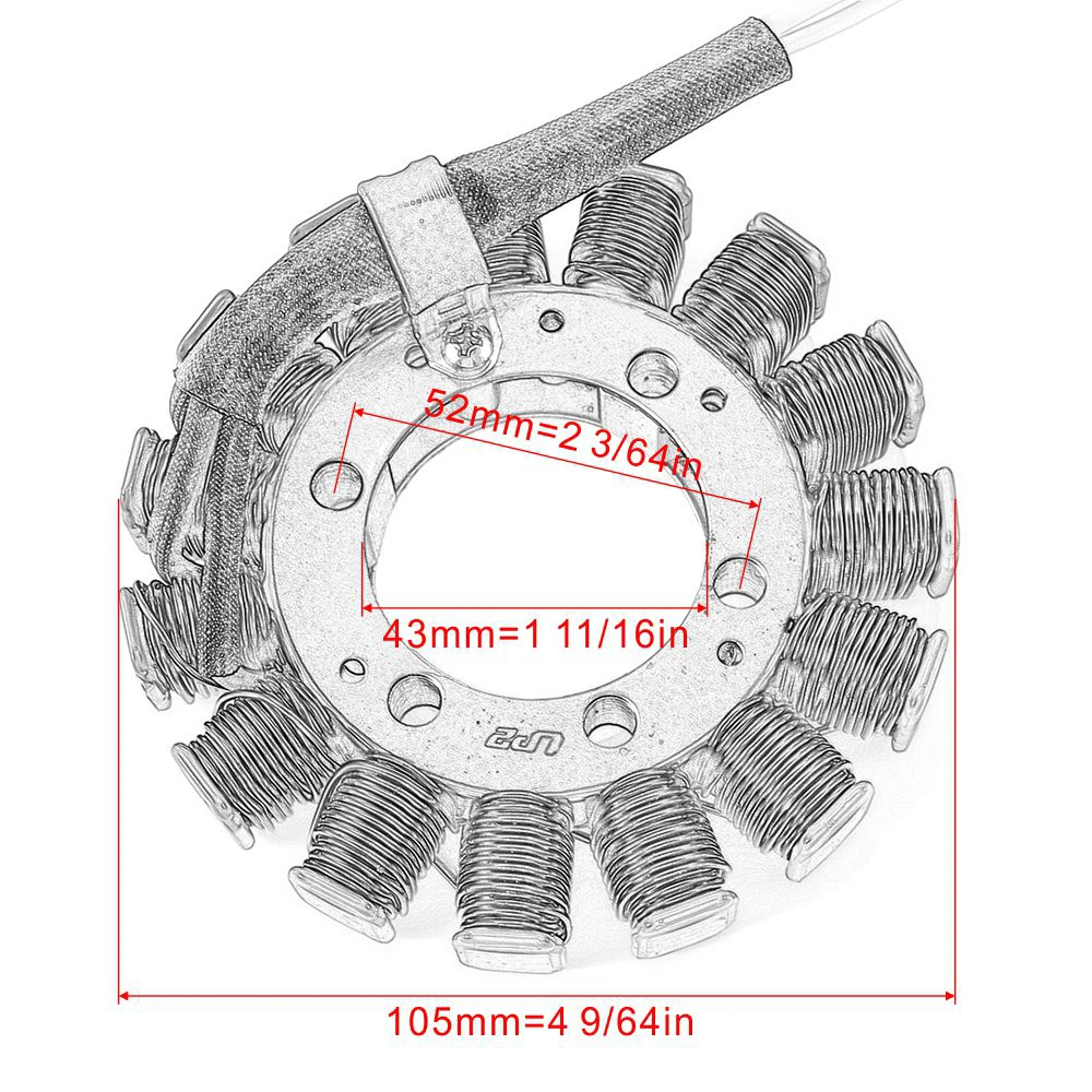 Stator Coil For Kawasaki ZX636 Ninja ZX6R / ZX1000 Ninja ZX10R / Ninja ZX6R ABS KRT Edition 30th Anniversary Ed / 21003-0107