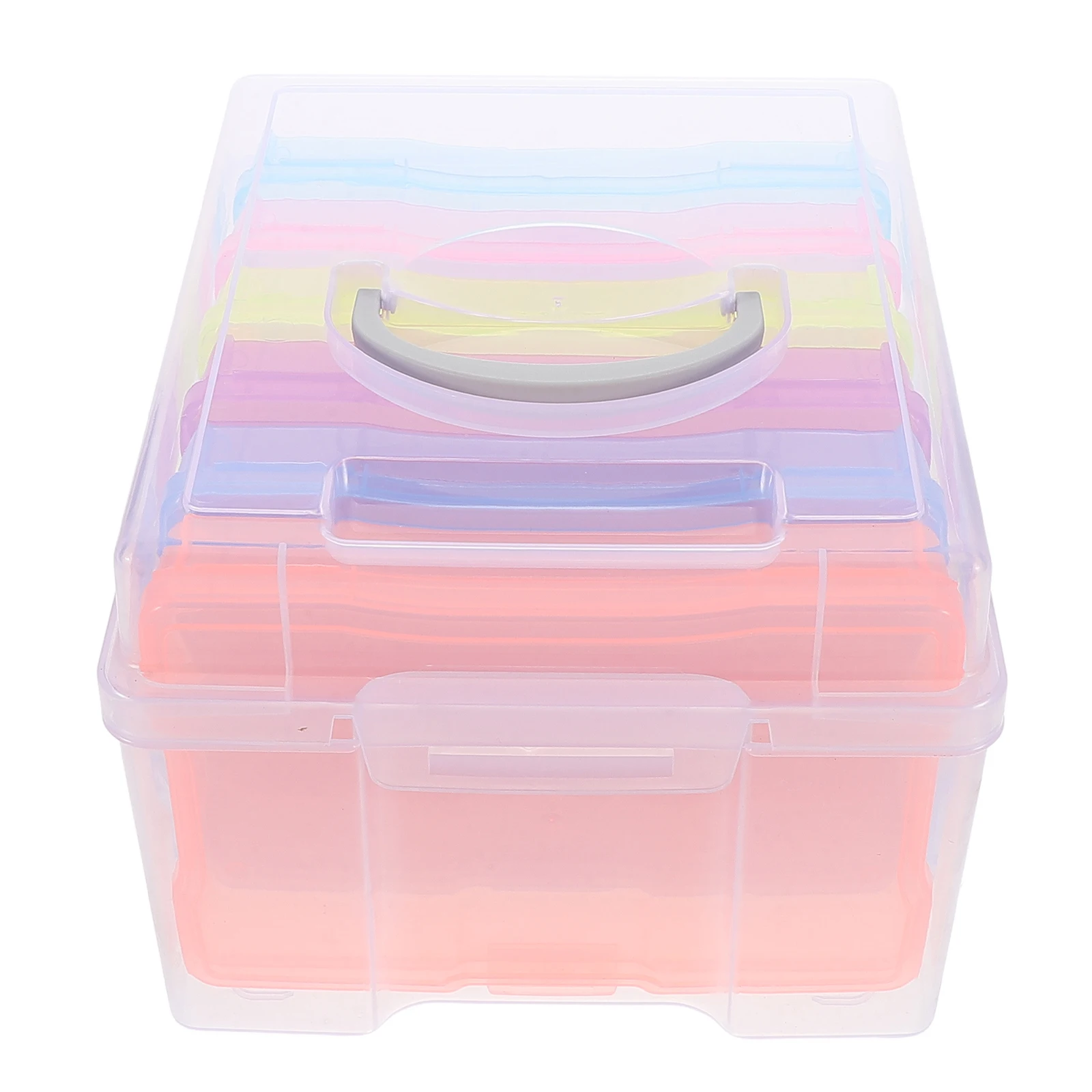 

Photo Storage Box 4x6 Inch Durable Plastic Photo Organizer Cards Container Archive Folder Small Objects Organizer Household