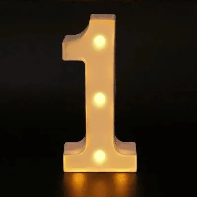 Nummerletterlamp Lichtgevend Alfabet Led-Verlichting Versiering Nachtlampje Voor Thuis Bruiloft Verjaardag Kerstfeest Decoratie