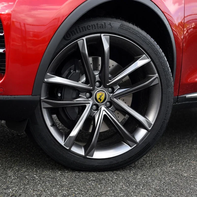 4pcs 56+60mm Car Styling Donkey Logo Badge Emblem Wheel Hub Center Caps Sticker Rim Cover For Ferrari Auto Accessories