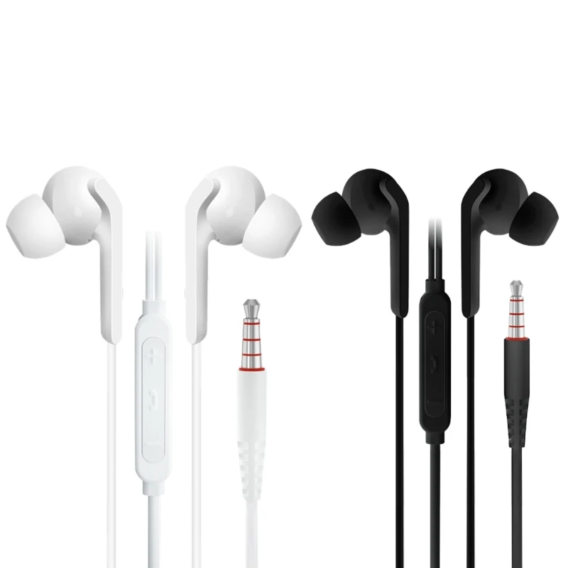 Comfortable In Ear Headphones 3.5mm Earphone with Control for Music Enjoyment 95AF