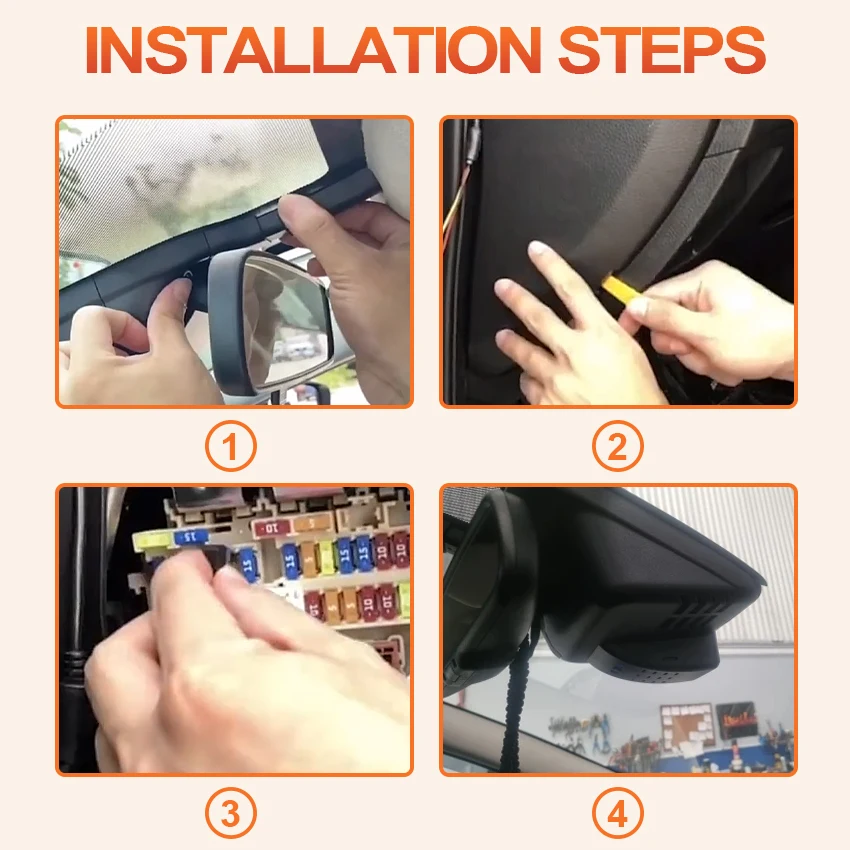 التوصيل والتشغيل حلقة تسجيل UHD للرؤية الليلية 4K داش كام سيارة DVR كاميرا لنيسان قاشقاي j10 j11 j12 2015 2016 2017 2018 2019 #3