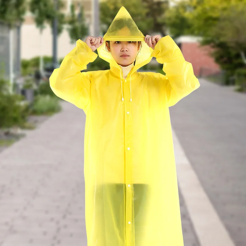 ไม่ทิ้งหนา EVA เสื้อกันฝนยาวไฟฟ้ารถ Raincoat ชายและหญิงเดินป่ากลางแจ้ง Raincoat Poncho