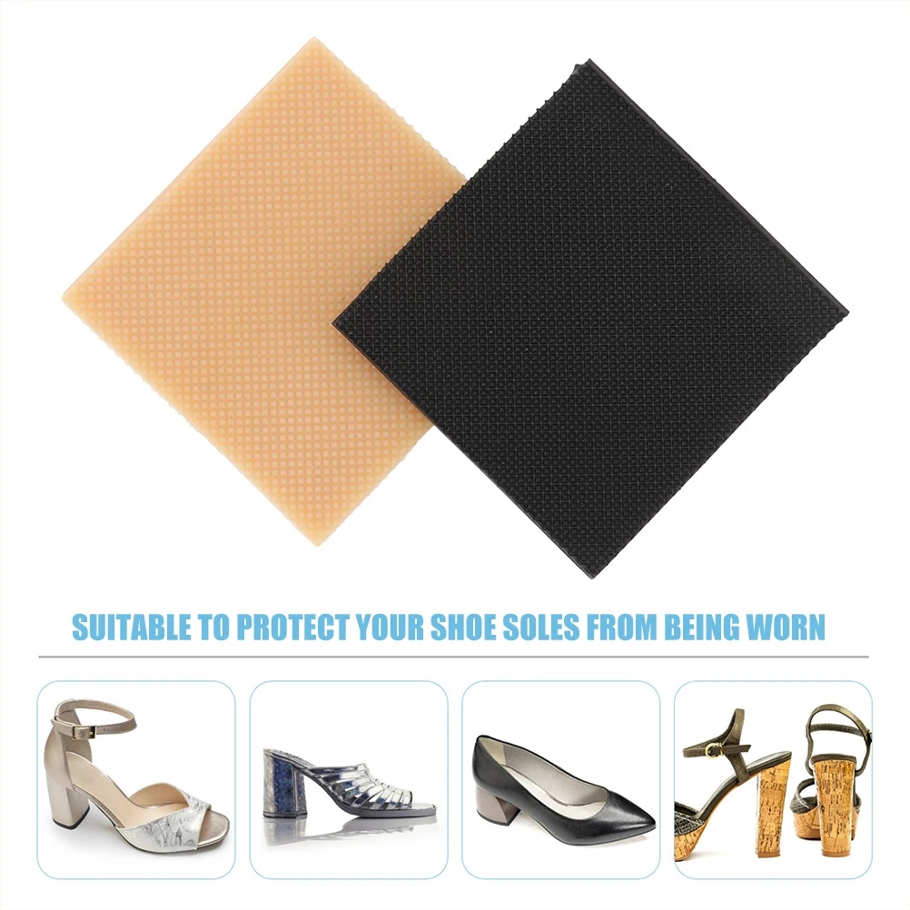 

4pcs High Heel Sole Patches Shoe Repair Non Bottom Grip Wear Resistant Silent Heel Replacement Textured Rubber Pads Foot