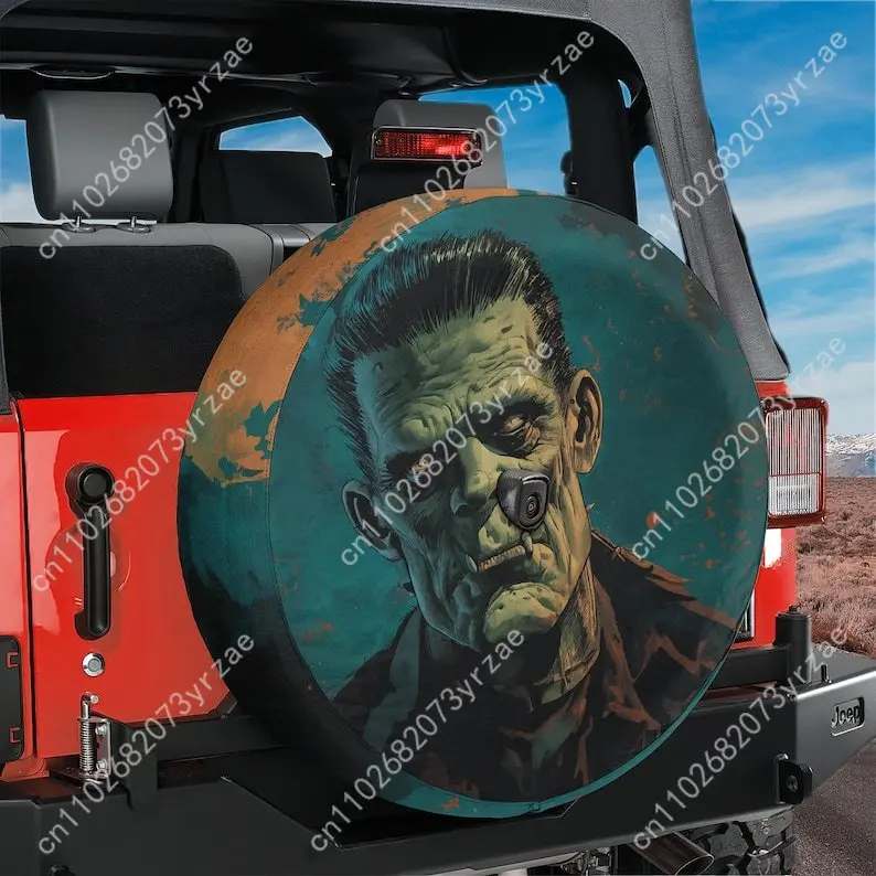 Mostro de Frankenstein Vários modelos de capa de pneu de carro sobressalente Prevenção de areia Poeira de água da chuva Capa de pneu resistente e durável