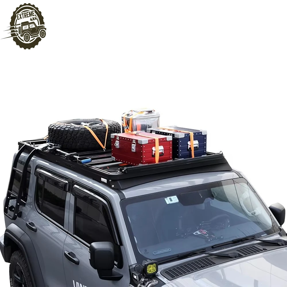 

Landace High Quality Durable Black Car Roof Rack Off-Road Powder Coated Aluminum Alloy Stainless Steel 100kg+ Easy Installation