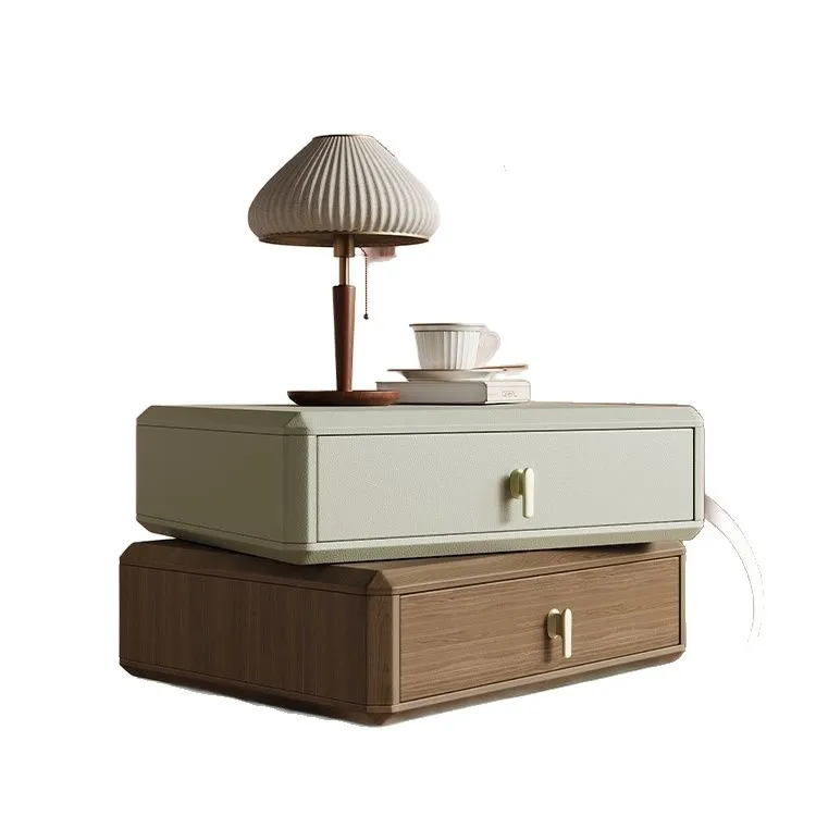 Cream bedroom three-layer rotatable bedside table bedside table simple modern light luxury creative home