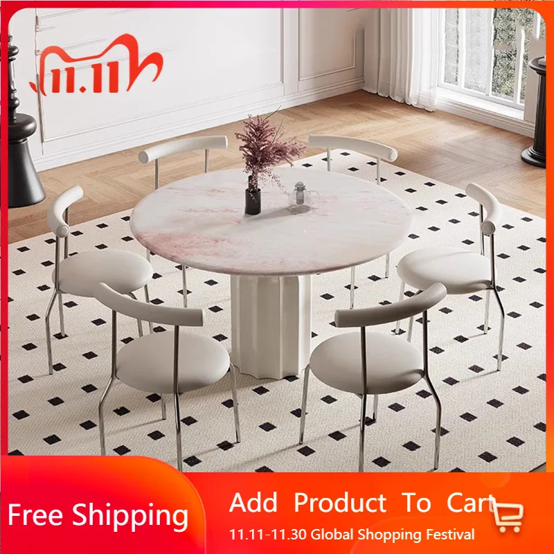 

Modern Round Dining Table Restaurant Conference Living Room Chairs Dining Table Hallway Wall Mesas De Comedor Kitchen Furniture