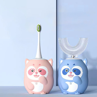 360 Degrees Children's Electric Toothbrush U Shaped Rechargeable Automatic Sonic Tooth Brushes Cartoon for Kids Smart Timer IPX7