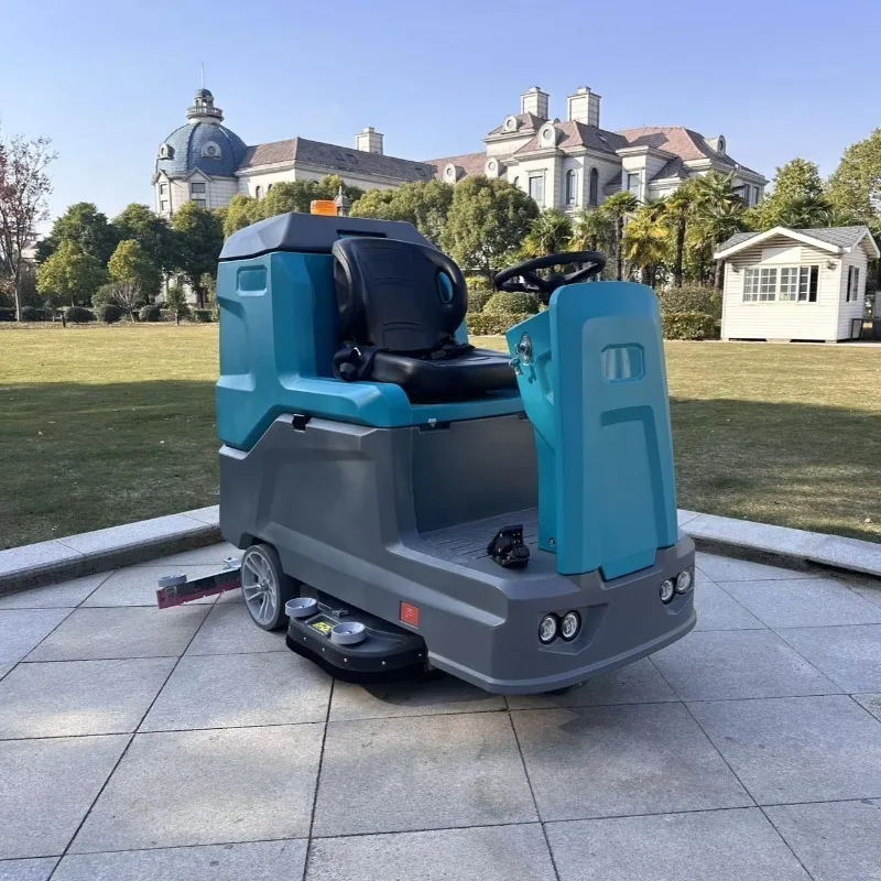 Airo Electric Ride-On Floor Scrubber Washer with New Battery Manual Pump Engine Automatic Brush Cleaning Equipment Floor Cleaner