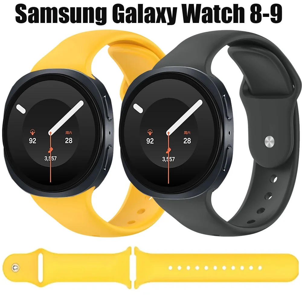 No Gaps Sports Silicone Strap for Samsung Galaxy Watch 8-9 40mm 44mm Soft Comfortable Watchband Galaxy Watch 8 Classic 46mm Belt