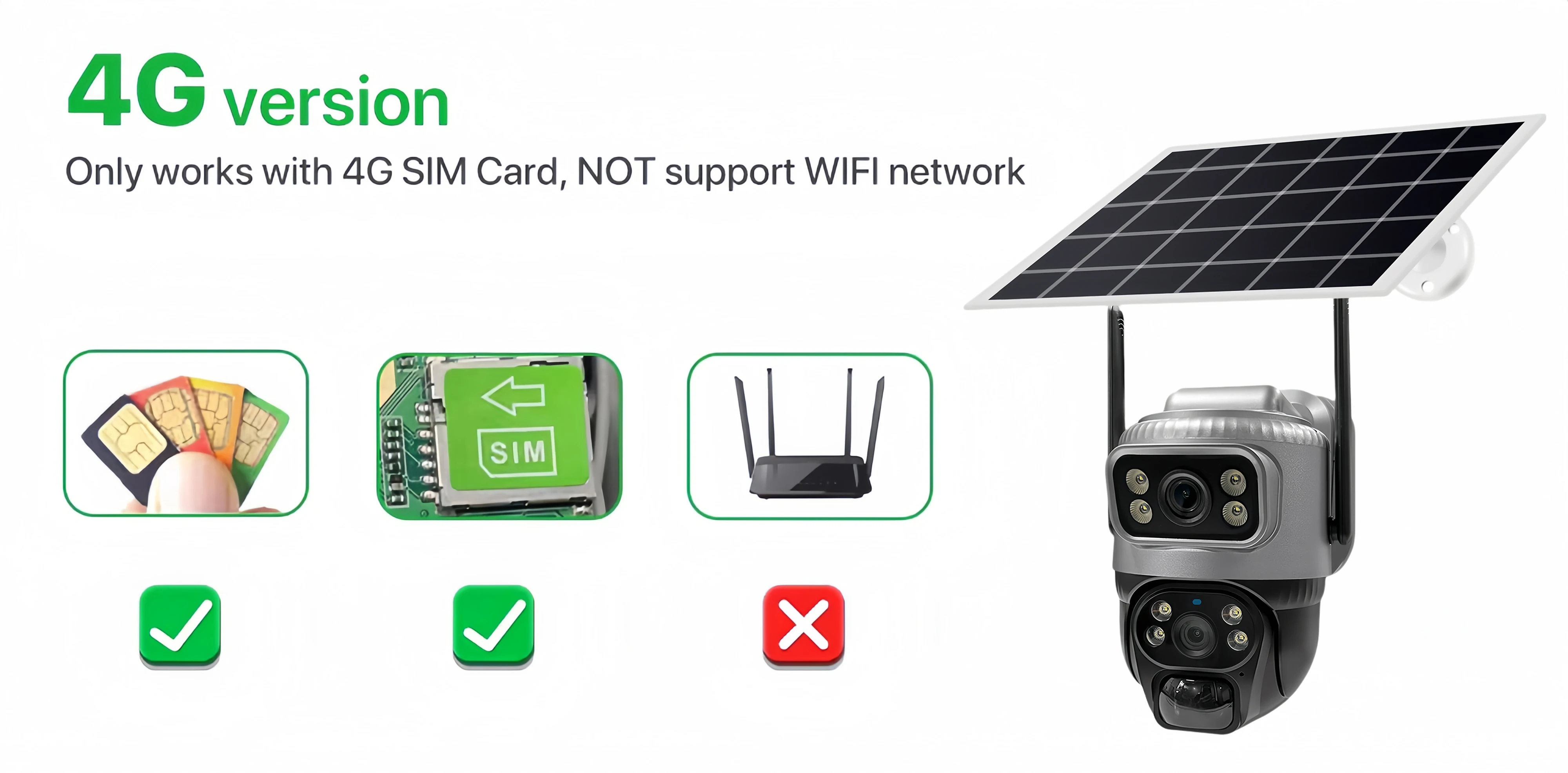 Solar-4G-Kamera für den Außenbereich, kabellos, 8 MP, Dual-Screen-Sicherheitsmonitor 360 ° Vorschau PIR Auto Tracking Smart Home Drahtlose CCTV-Kamera – Detail 2