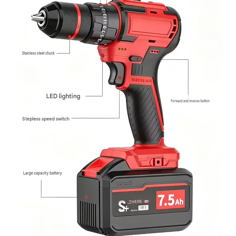 Brushless Electric Rechargeable Impact High-Torque Lithium Battery Automotive Repair Air Scaffolder Socket Wrench Set