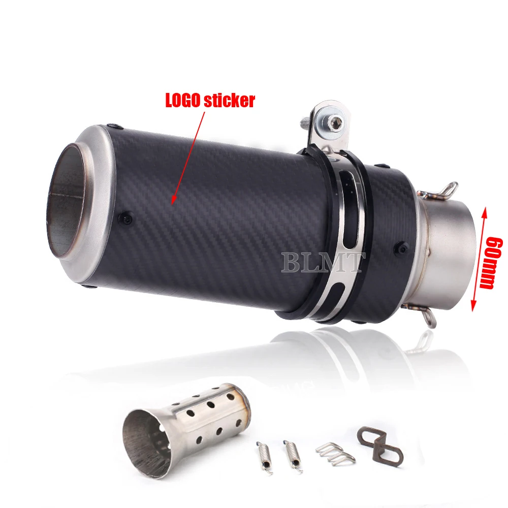 Universele 51/60mm motorfiets sc uitlaat inox uitlaat koolstofvezel uitlaat met DB Killer voor z900 R3 R25 MT07 MT09 R1 Z400 Z650