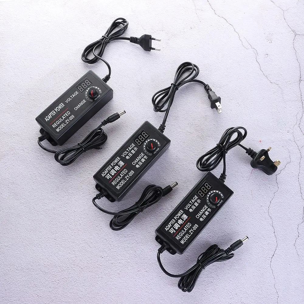 ทนทาน AC/DC ตัวแปรโวลต์ 3 V-12 V Charger แหล่งจ่ายไฟตัวแปรอะแดปเตอร์ปรับแรงดันไฟฟ้า