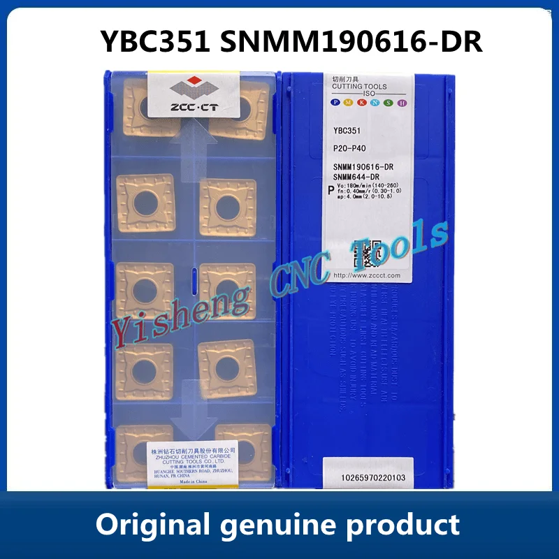 

FREE SHIPPING Original ZCC CT SNMM YBC252 SNMM190616-DR YBC351 YBC251 Turning Tool of CNC Carbide Insert Processing Steel