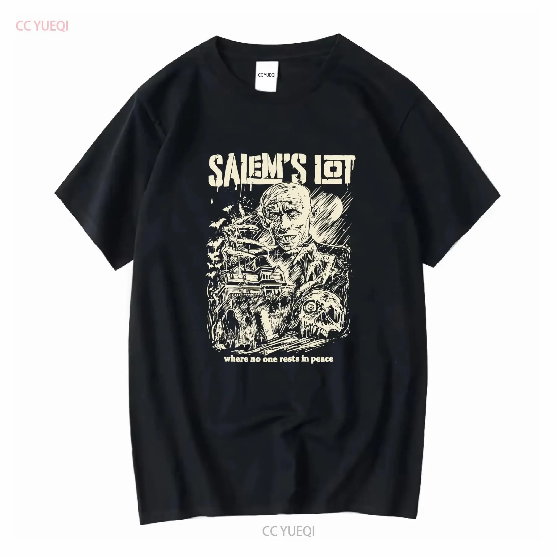 SALEMS LOT STEPHEN KING CAMISETA SZ UNISEX GRANDE vintage Ropa de diseñador lavada Estirada Gráfico suave homme Ropa de calle unisex