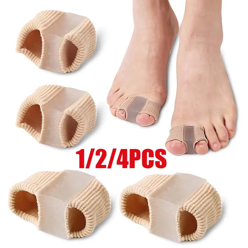 Separador de dedos de los pies, herramientas de pedicura de silicona, ortopédico para huesos, Corrector de juanetes, plantillas de Gel para zapatos (1/2/4 Uds.)