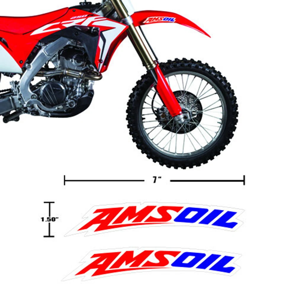 2Pcs AMSOIL SX MX Front Fender Decal Graphics Stickers  YZF CRF RMZ KXF SX SXF 125 250 450 Motorcycle Sticker