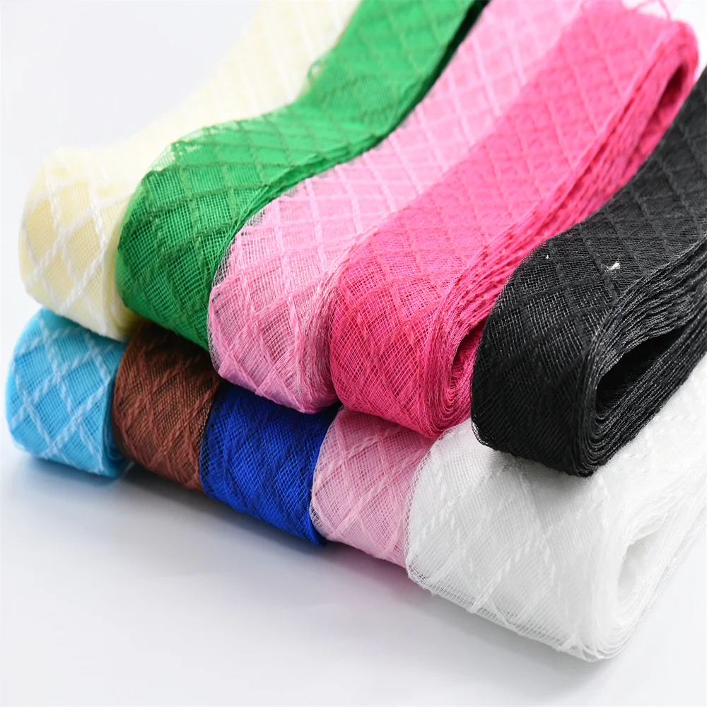 4.5cm 8cm plaid cotton thread soft polyester horsehair crinolin crafts boning sewing wedding dress dance diy accessories