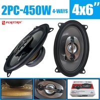 2pcs 4x6 Inch Car Speakers 4-Way Coaxial Full Frequency Sound for Car Stereophonic Sound Sleek Design Speaker 900W (2x400W)